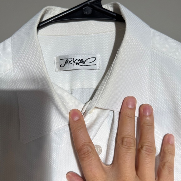 ⭐️ Classic White Dress Shirt – Jackson Brand – Size L - Picture 3 of 3